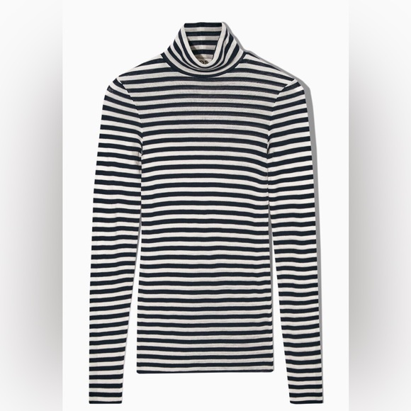 COS | Merino Wool Slim Fit Striped Turtleneck - Picture 2 of 6